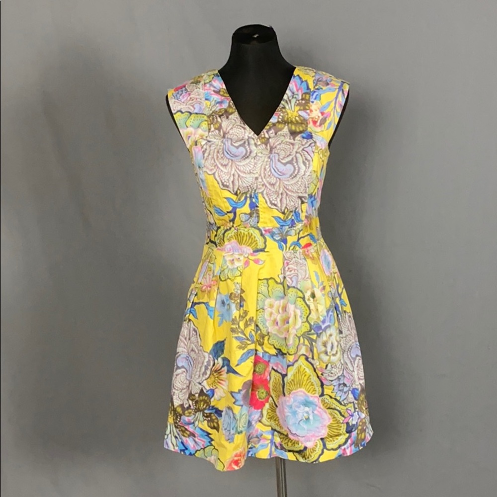 Cynthia Rowley Yellow Floral Dress